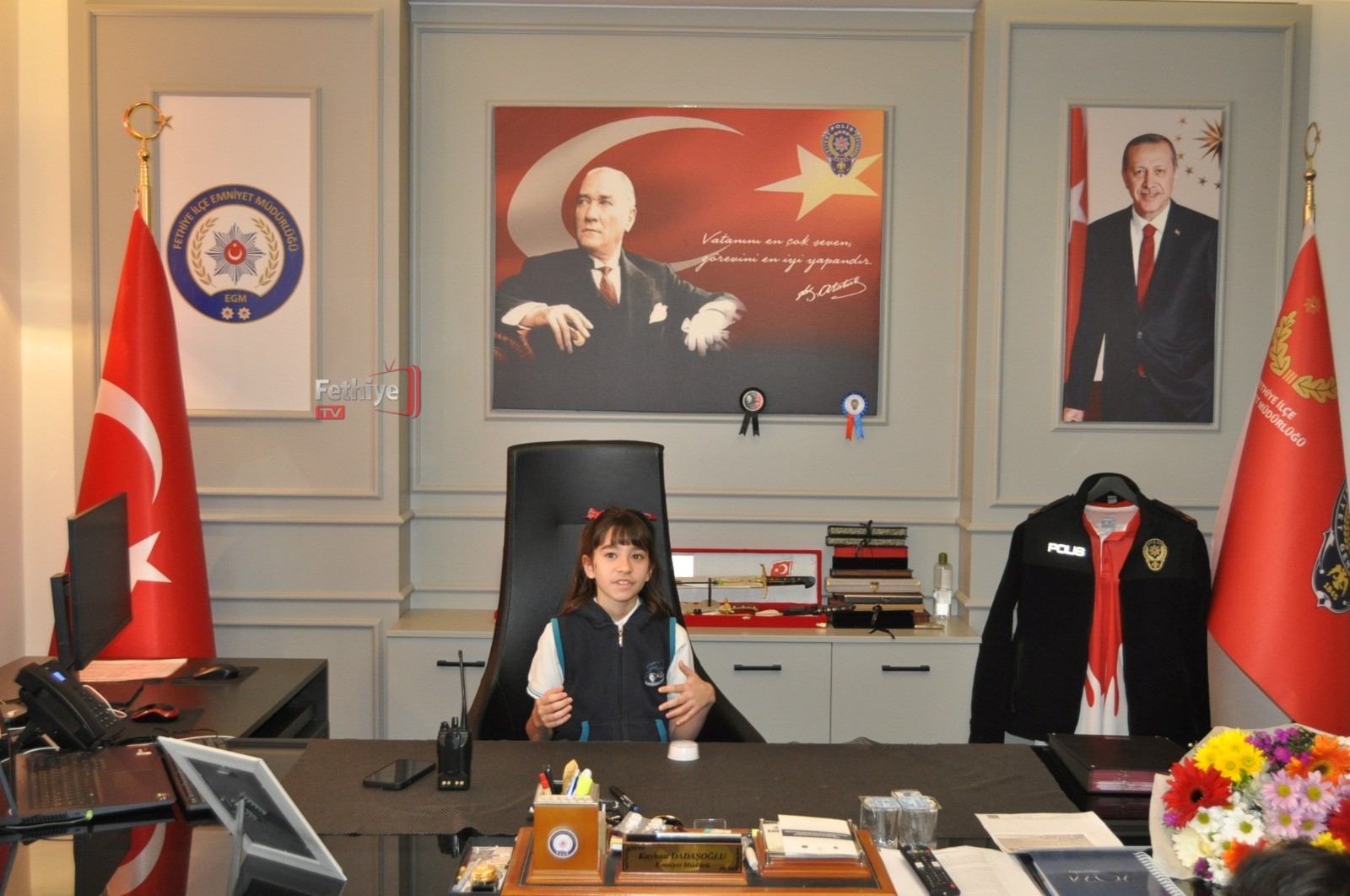 Emniyet Müdürü Dadaşoğlu, Görevi Öğrenci Miray’a Bıraktı (11)